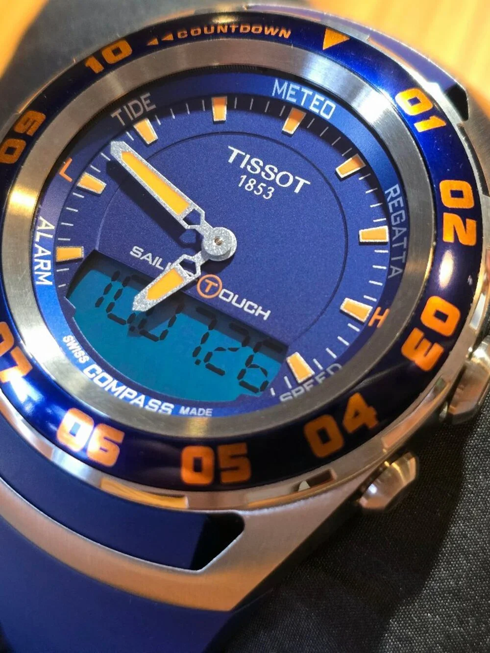 Tissot Sailing Touch, $1195 MSRP, 45 mm, Caribbean, Men's Watch, T0564202704101
